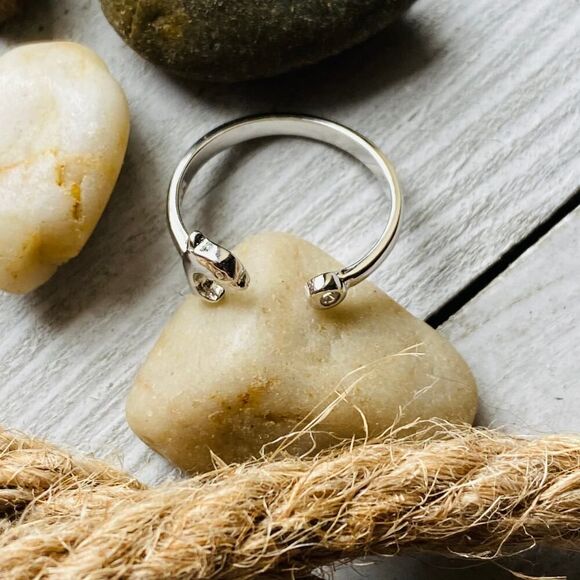 Dolphin Sterling Silver CZ Toe Ring Midi Ring - Picture 3 of 4